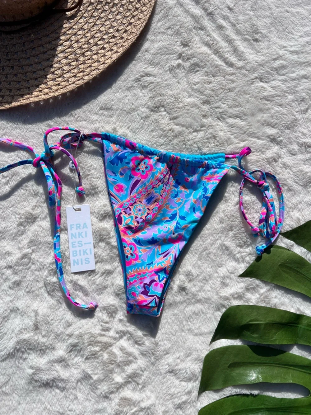 Frankie's Bikinis Tia Scarf Bikini Cheeky Bottom Size XL